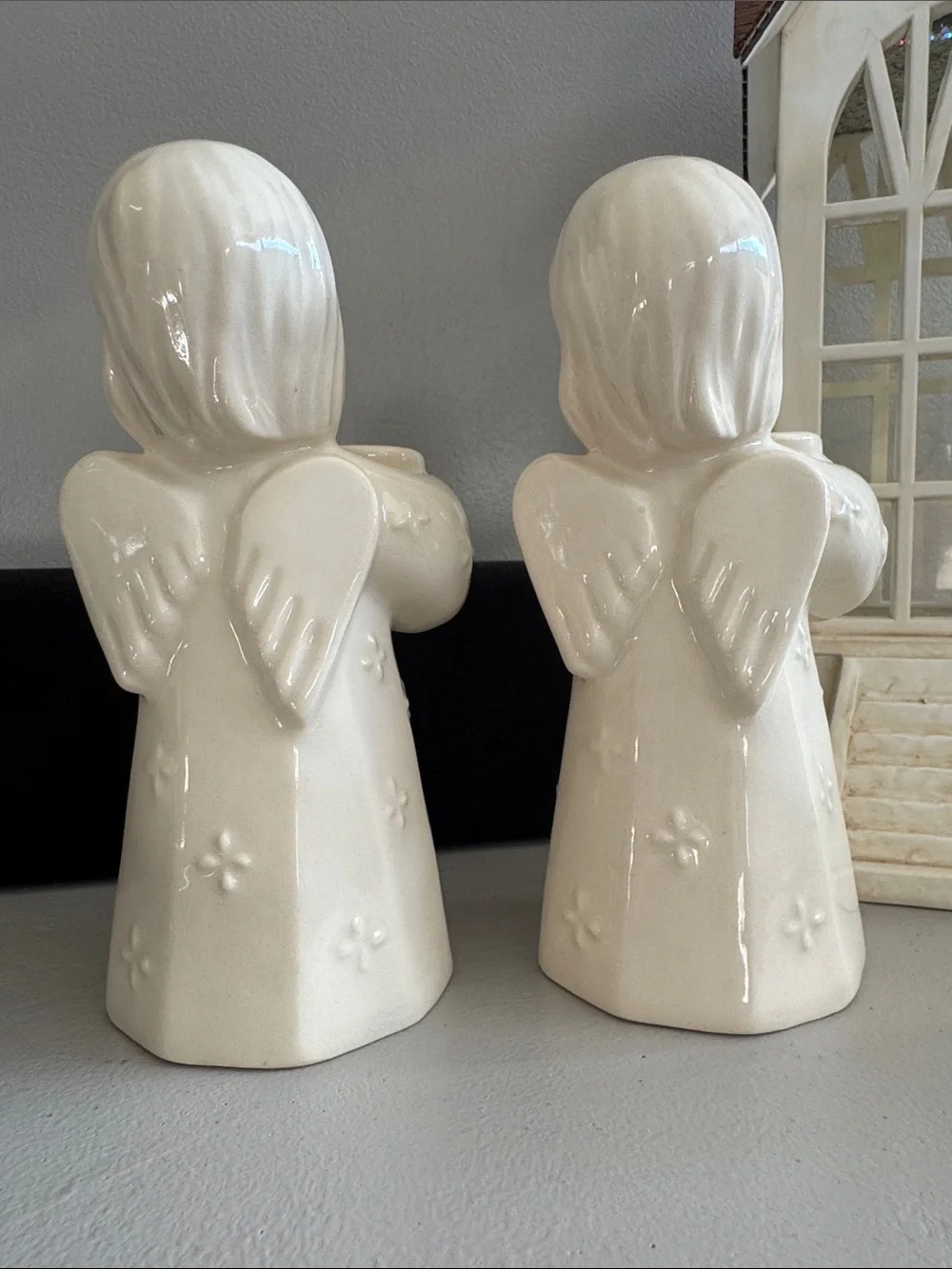 Vintage Erphila Angel Christmas Candle Holders Germany